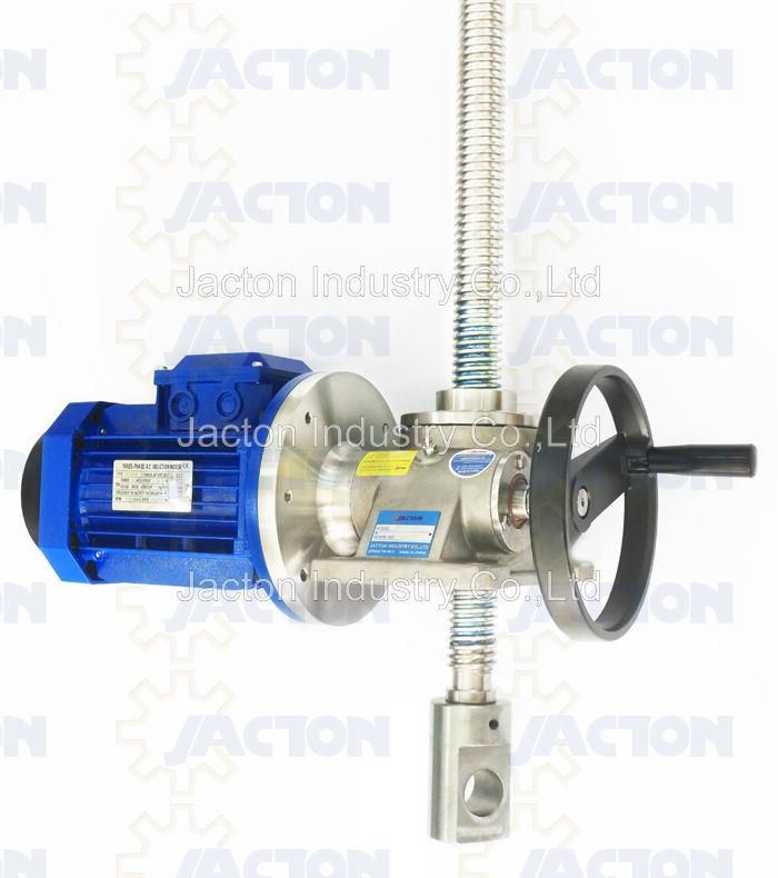 Best Gear Moter Jack Screw, Electric Screw Jack Can Also Be Called Motorized Screw Jack, It Includes a Worm Gear Screw Jack and an Electric Motor