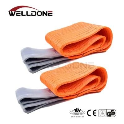 10 Ton 8m 300mm Width 4 Ply Soft Webbing Lifting Belt Sling with Safety Factor 8: 1 7: 1 6: 1 Type