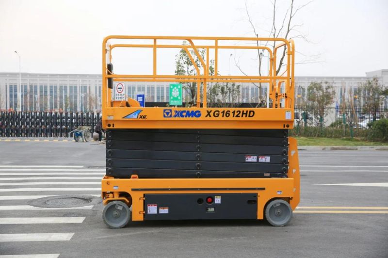 XCMG Manufacturer Awp Xg1612HD Small Hydraulic Scissor Lift Trolley with 16m High