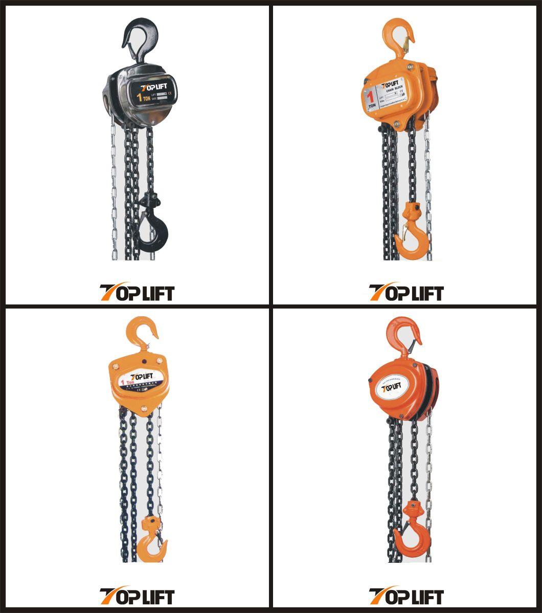 Tp-100A 1t Manual Pulley Chain Hoist Chain Block with G80 Load Chain