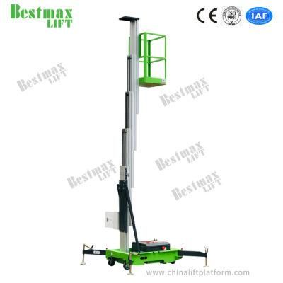 Gtwy Model 10m Platform Height Aluminum Aerial Work Platform with Single Mast