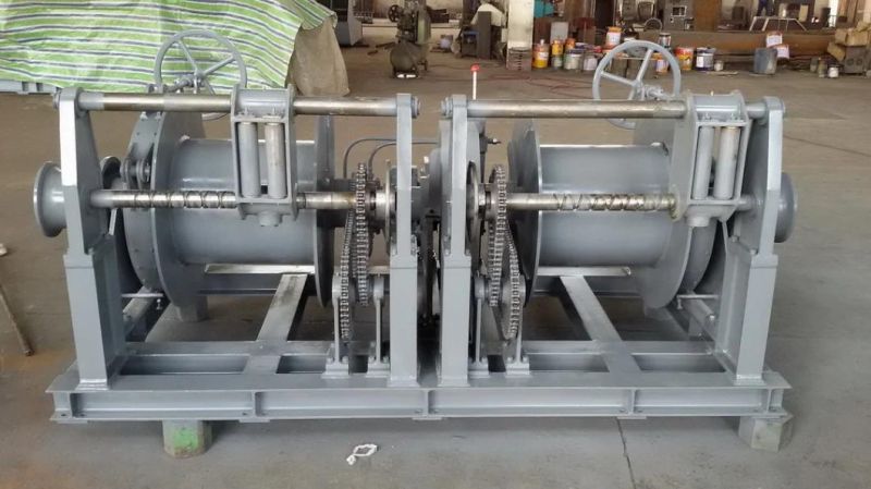 Marine Hydraulic Double Drum Trawl Boat Winch with Power Pack