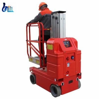 8m 9.5m Self Driven Man Lift Single Mast Aluminum High Aerial Work Platform Lifting Equipment