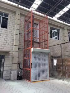 Indoor and Outdoor Cargo Lift with Full Mesh Vertical Warehouse Hydraulic Cargo Lift for Goods Price