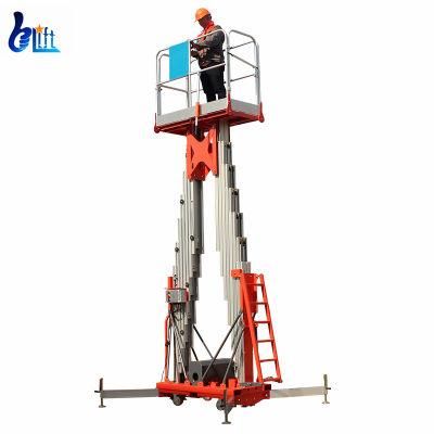 6 M-16 M Load 150-300 Kg High End Aerial Work Platform Aluminum Dual Mast Vertical Lifts