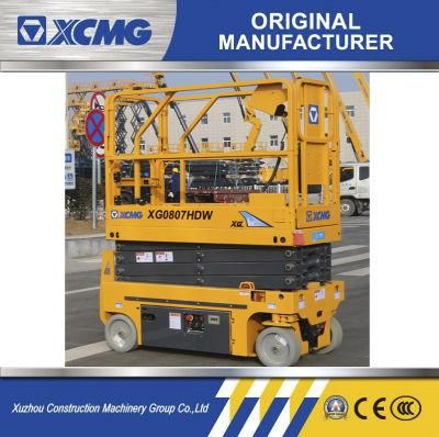 XCMG 8m Hydraulic Scissor Lift Xg0807hdw Small Self Propelled Mobile Aerial Work Platform for Sale