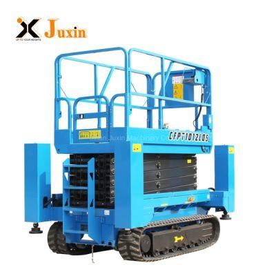 8m Hydraulic Operated Access Work Scissors Platform Crawler Scissor Lift