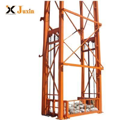 Warehouse Hydraulic Goods Lift Elevators Two Guiderails Cargo Lift