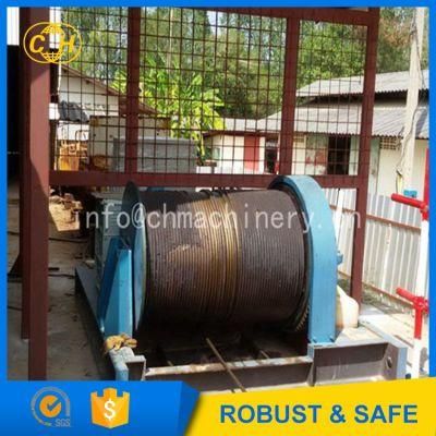 Steel Cable Winch Pulling Underground Cable