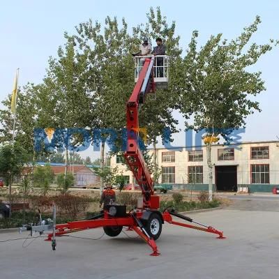 Good Service ISO 9001 Approved 8m Morn China Towable Man Trailing Boom Electric Lift