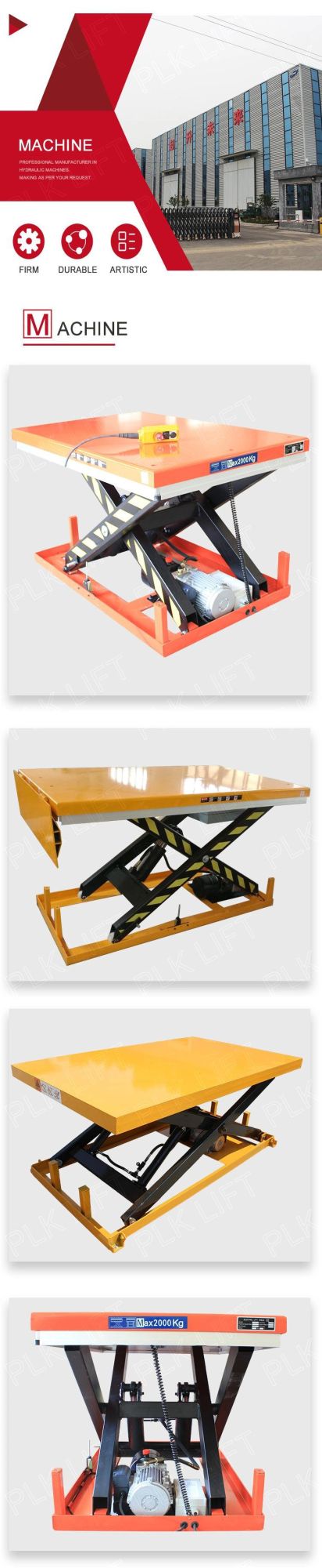 Hydraulic Warehouse Stationary Work Platform Scissor Lift