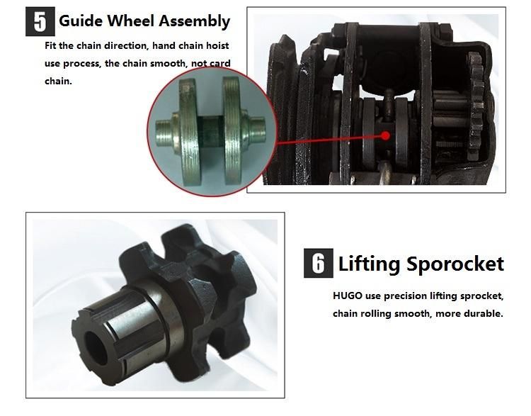 1t Manual Chain Hoist Block with G80 Chain and Ce Certificate