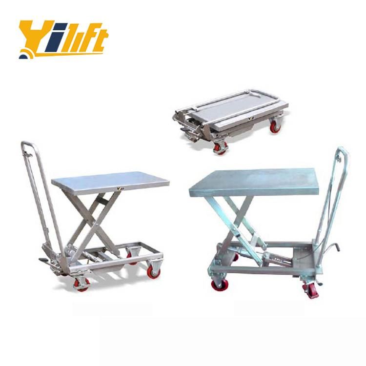 China Made SS304 Stainless Scissor Manual Hydraulic Lift Table Trolley (BSS10/20)