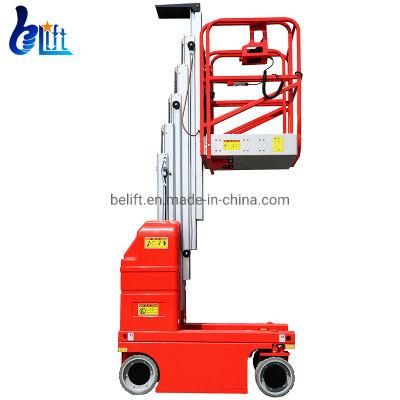 9m Electric Battery Aerial Platform Single Mast Man Lift Machine