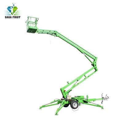 10~22m Hydraulic Aerial Man Lifter Spider Towable Boom Lift with CE