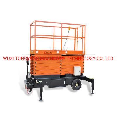 11m Height Electric Driven Lift Platform Self Propelled Scissor Lift Aerial Working Platform