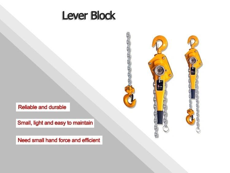 Hot Selling 0.75 Ton to 9 Ton Lever Chain Hoist