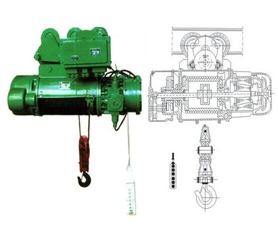 2 Ton Building Explosion-Proof Electric Wire Rope Hoist with Top Limit
