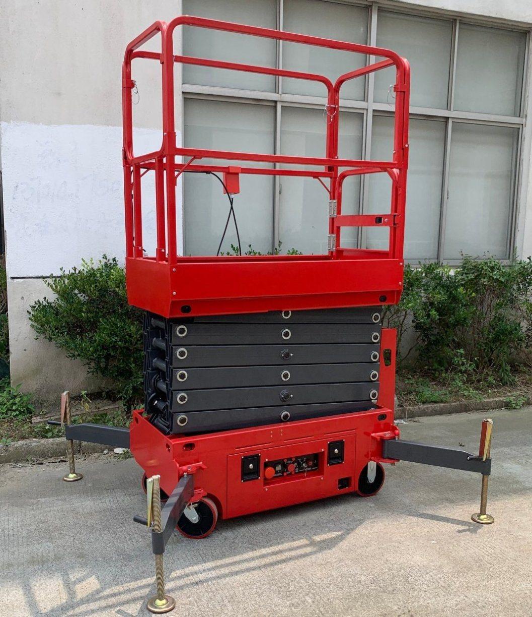 Simple Operation Hydraulic Man Semi-Electric Vertical Lifting Mobile Mini Scissor Lift