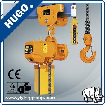 Two Floors Height 12 M Capacity 1 Ton Table Chain Hoist with Trolley