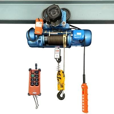 2 Ton 5 Ton 10 Ton CD1 MD Single Double Speed Winch Electric Wire Rope Hoist for Overhead Crane Lifting Goods