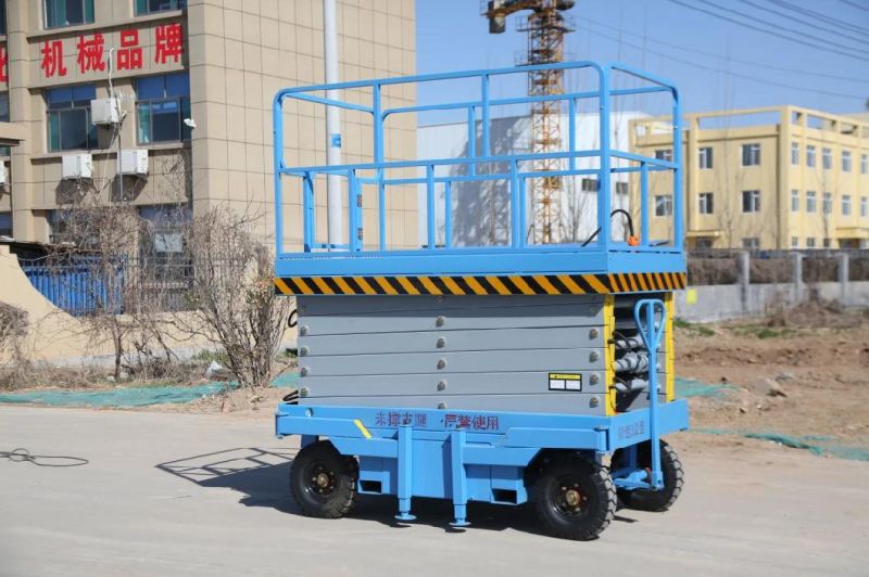 4-18m 500kg Hydraulic Mobile Vertical Explosion Proof 4 Wheels Scissor Lift Platform with CE ISO Certification