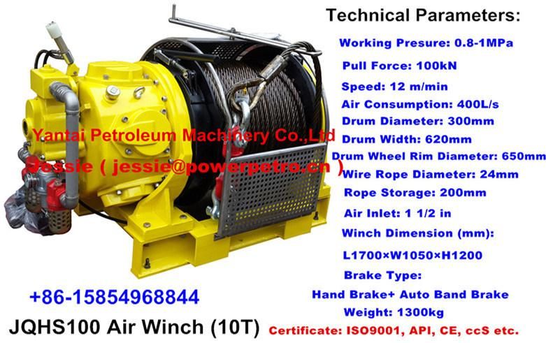 10 Ton (20000Lbs) Offshore Pneumatic Air Tugger Winch