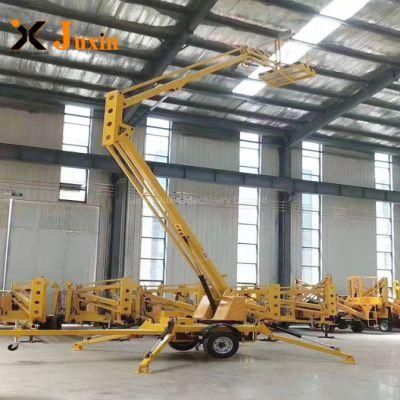 Hydraulic Aerial Lift Platform Towable Trailer Mounted Telescopic Articulating Boom Man Lift Cherry Picker Spider Lift