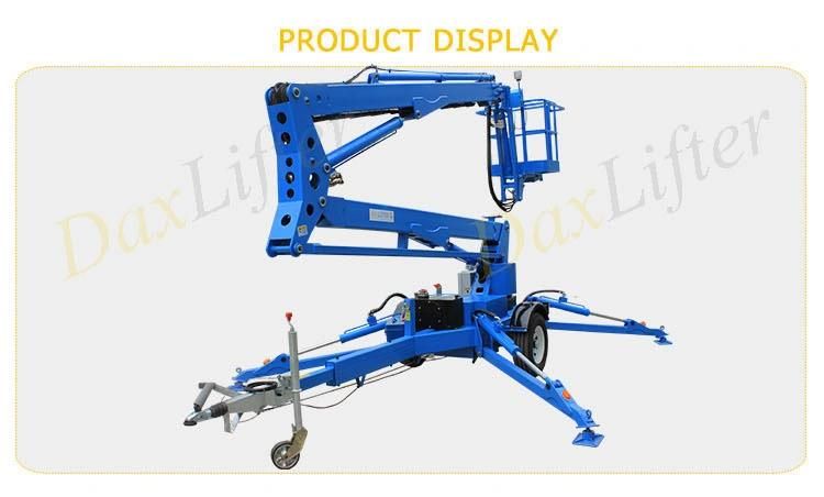 China Daxlifter Brand 10-16m Tralier Mounted Towable Articulated Boom Lift