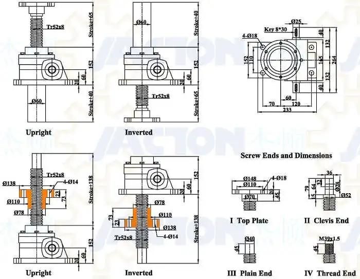 15 Ton Acme Screw Jack