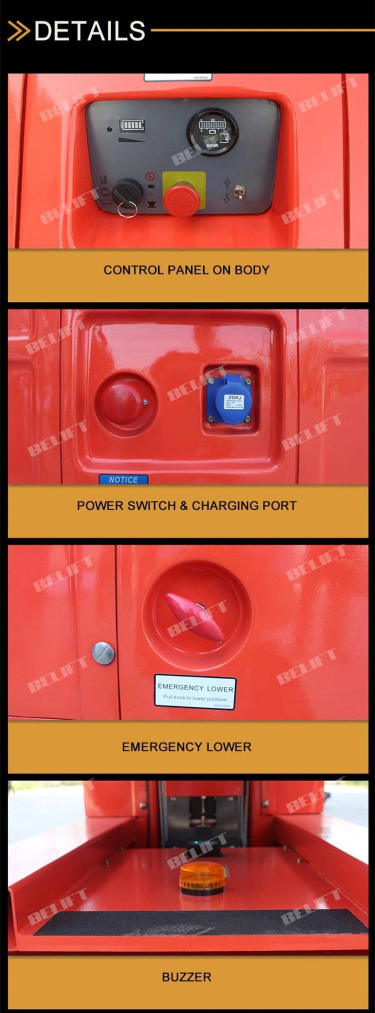 8m-10m Aluminim Electric Aerial Single Mast Man Lift for Maintenance
