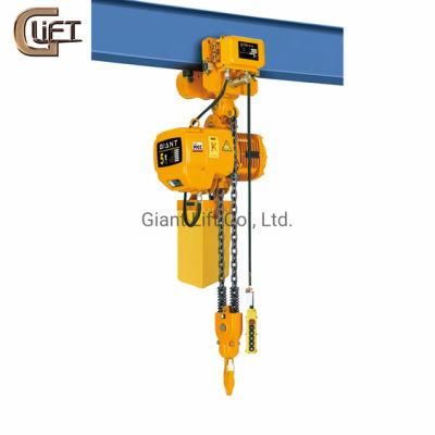 5 Tons Heavy Duty High Quality Electric Chain Hoist with Trolley Giant Lift Chain Block (HHBD-I-5T)
