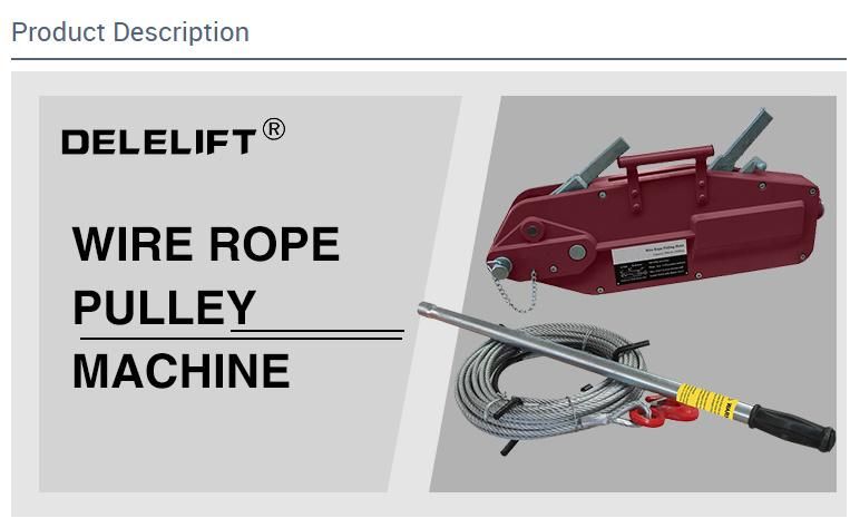 Lever Pull Wire Rope Pulling Hoist Hand Winch