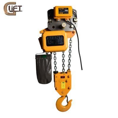7.5t China Manufacturer Giant Lift Supply High Quality Electric Chain Hoist with Block Heavy Duty Trolley Chain (HHBD-II-7.5T)