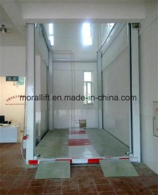 Hydraulic 4 post vertical car lift for underground