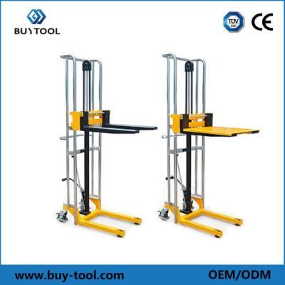 Lightweight Manual Hydraulic Stacker Mini Stacker Hydraulic Manual Stacker Manufactory 400kg