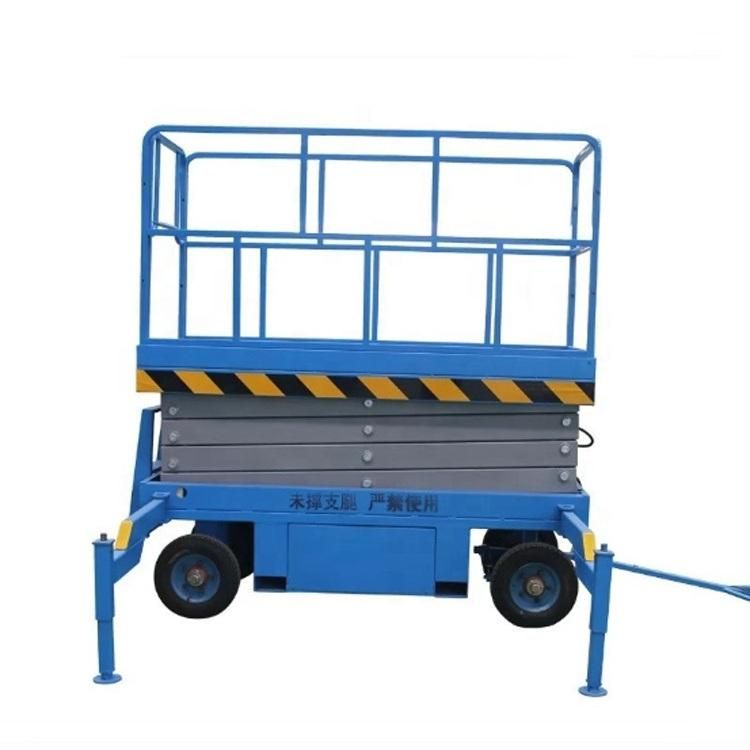 8m 10m 12m 14m 18m Diesel Engine Rough Terrain Scissor Lift Work on Construction Site