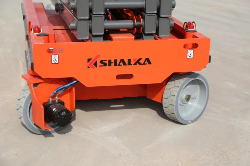 4-18m 500kg Hydraulic Mobile Vertical Explosion Proof 4 Wheels Scissor Lift Platform with CE ISO Certification