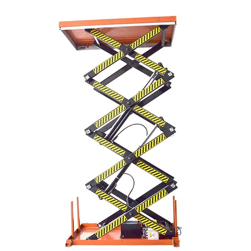 1-4m Vertical Height Semi Electric Industrial Four Scissor Lift Table