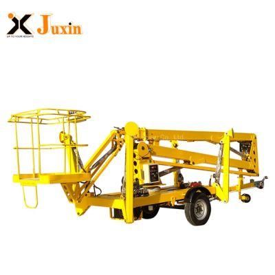 14m 16m 18m Aerial Lift Platform Trailer Towable Boom Lift Cherry Picker Price