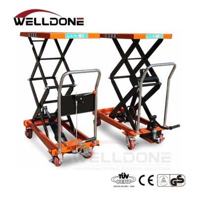 350kgs Hydraulic Double Scissor Lift Table Truck with Ce