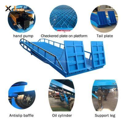 Used Folding Steel Forklift Yard Hydraulic Mobile Dock Container Loading Ramp