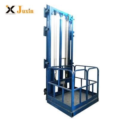 CE Certified Factory Direct Sales Hydraulic Goods Material Guide Rail Cargo Lift