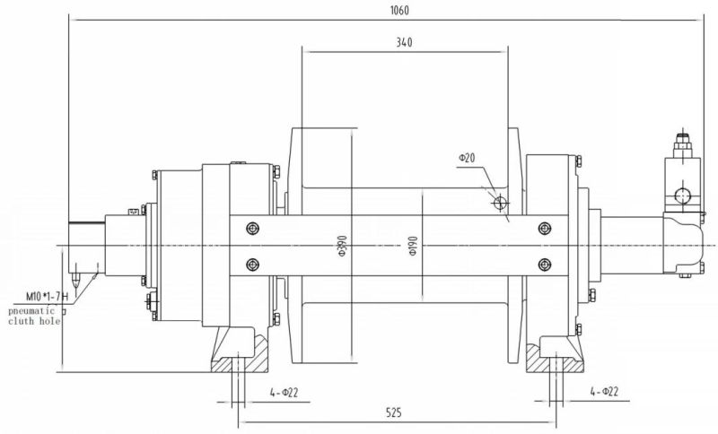 10 Ton Adjustable Fall Hydraulic Winch with Brake