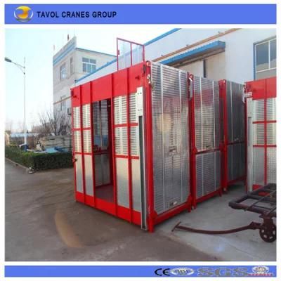 Double Cage Construction Hoist 2t Load Building Elevator Hoist