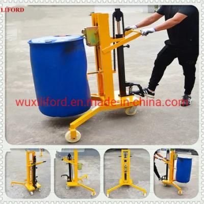4-Wheel 450kg Hydraulic Forklift Vertical Drum Lifter with Weighing Scale