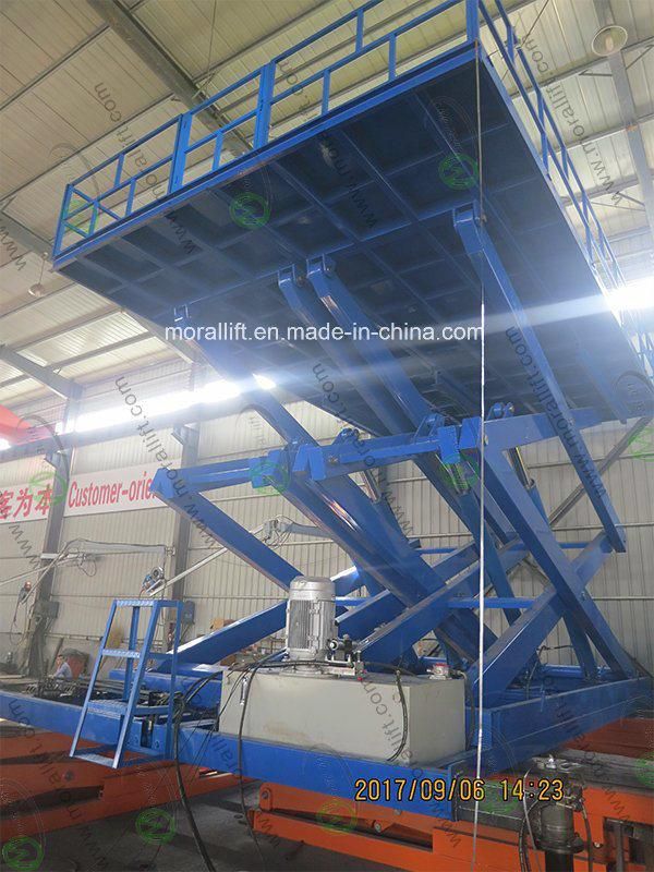 Heavy loading scissor type hydraulic scissor lift