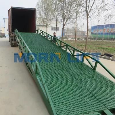 Container Hydraulic Mobile Loading Ramps Capacity 8t