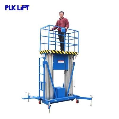 Aluminum Alloy Mast Man Aerial Work Man Lift 8m 10m 12m