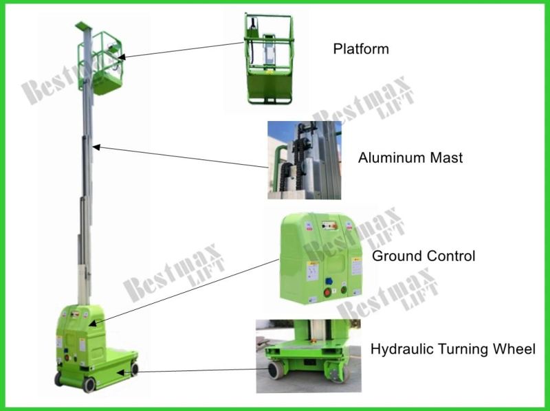 9m Platform Height Self Propelled Manlift with 150kg Load